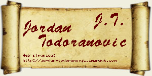 Jordan Todoranović vizit kartica